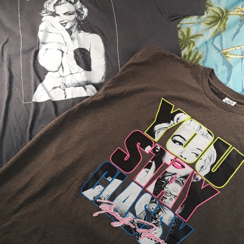 2 Marilyn Monroe Tshirts  Sz. 2X and 3X